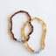 Raw Cognac Baltic Amber + Aquamarine || Necklace - Korvel