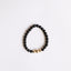 Trío de Pulsera de Shungita Pura y Oro de 14K