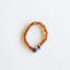 Pulsera de Adulto de Ámbar Báltico Cognac Crudo y Amatista