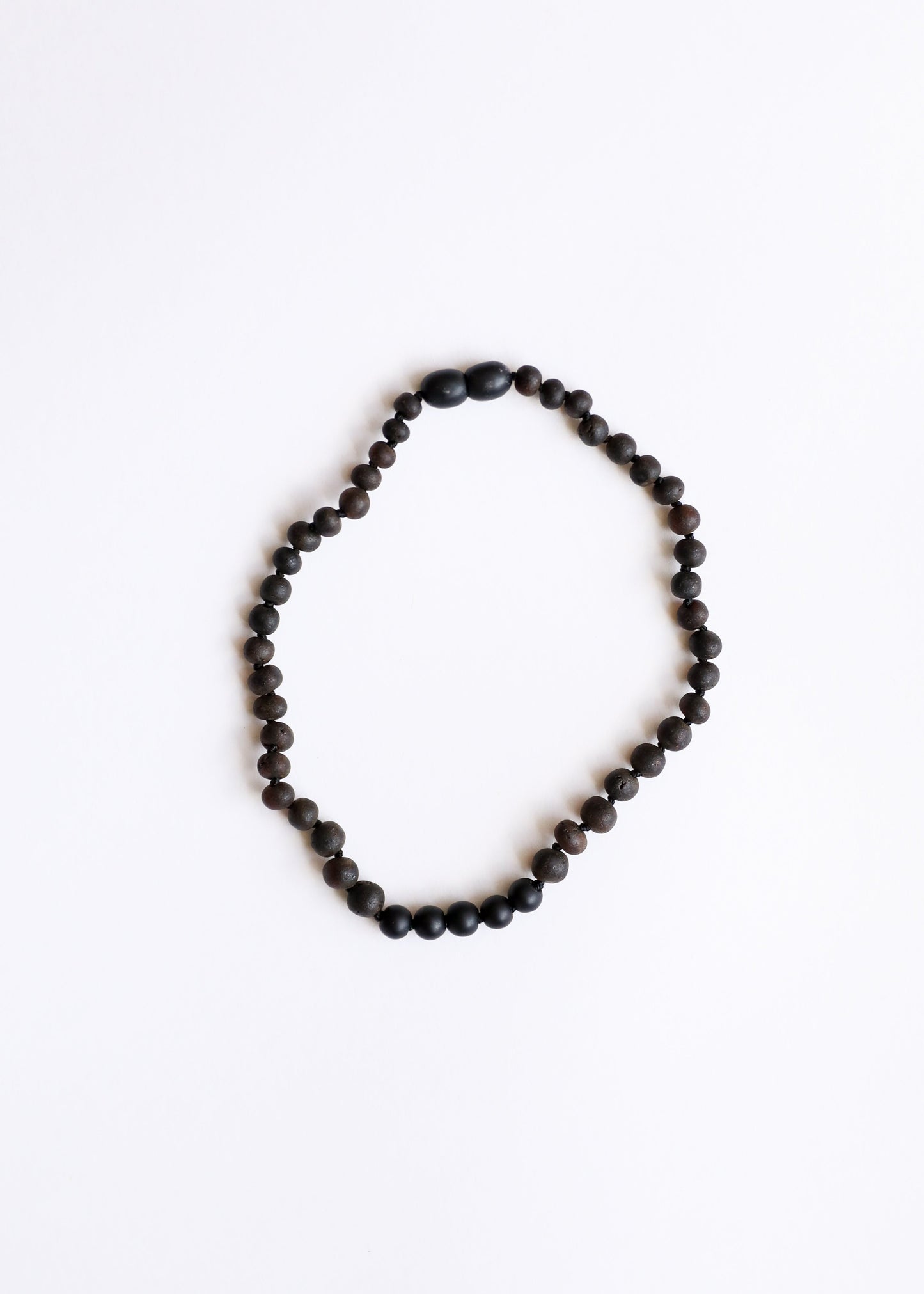 Raw Black Baltic Amber + Shungite Necklace - Korvel
