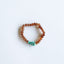 Bracelet pour adulte en ambre baltique cognac brut et amazonite