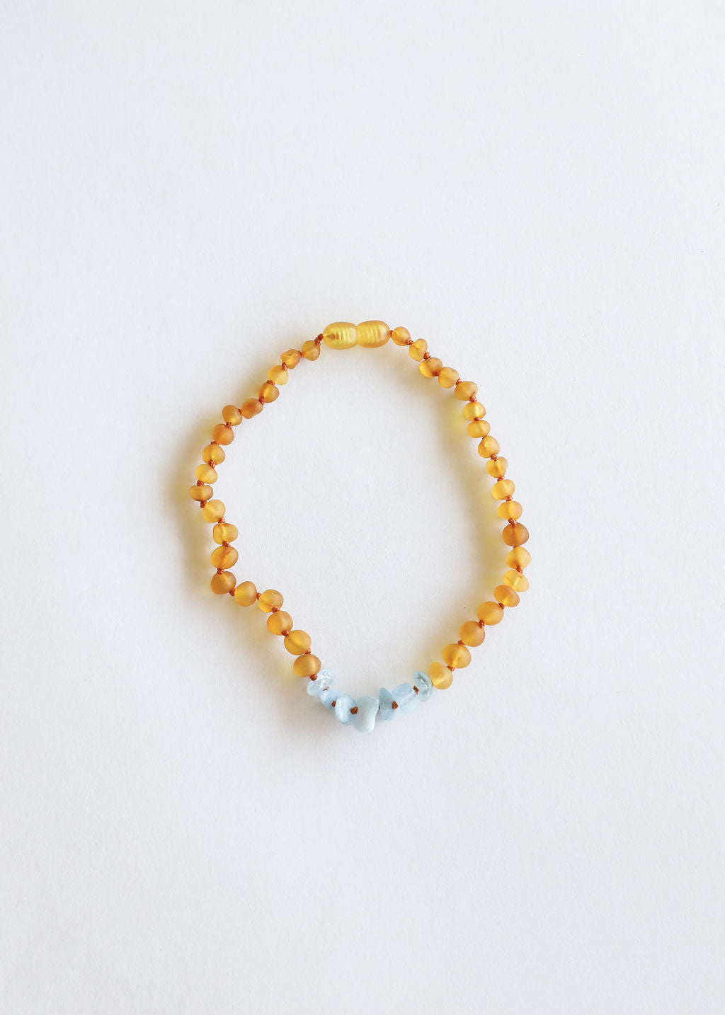 Raw Honey Baltic Amber + Aquamarine || Necklace - Korvel