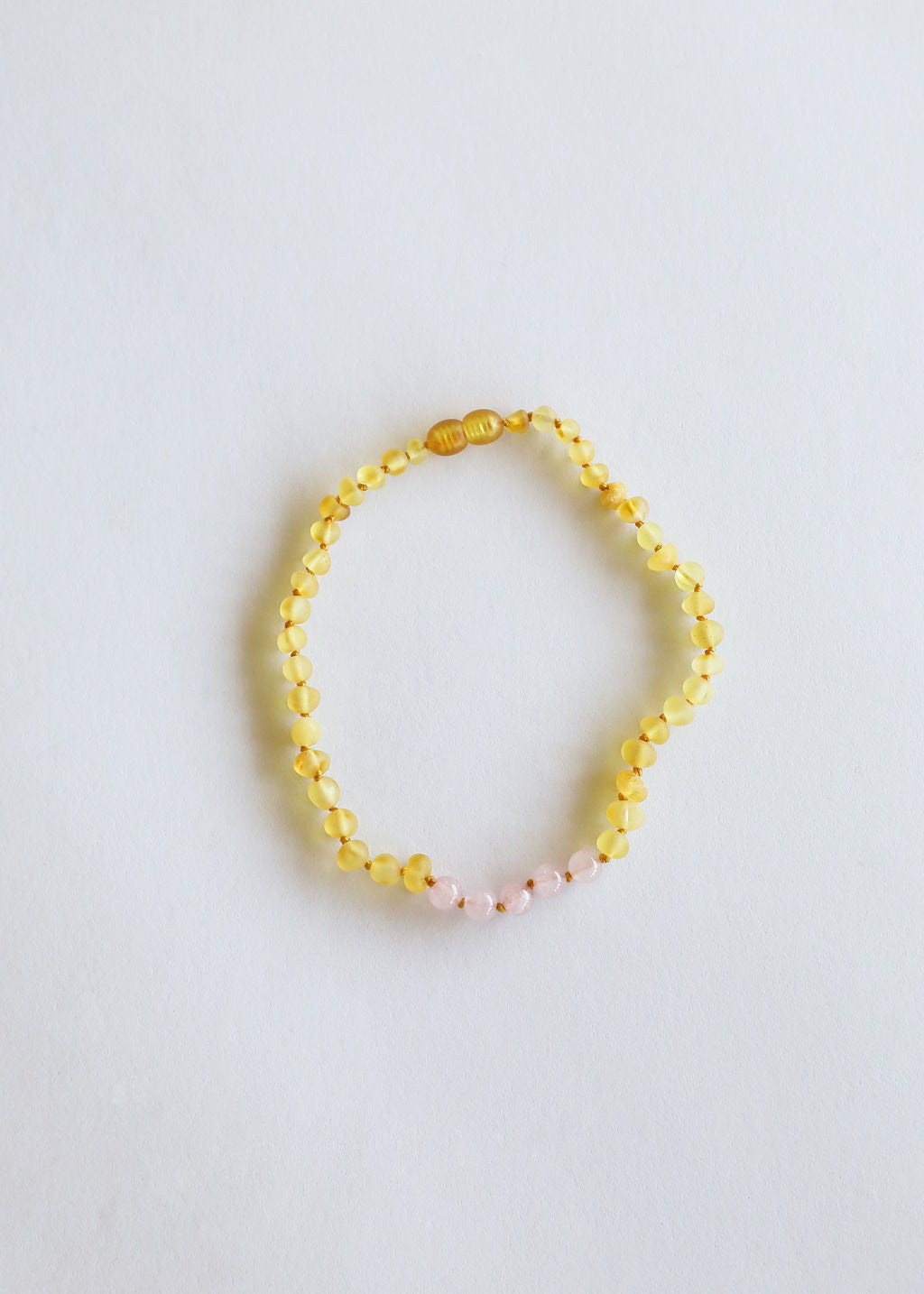 Raw Honey Baltic Amber + Rose Quartz || Necklace - Korvel