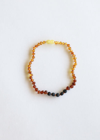 Raw Ombre Baltic Amber + Lava || Necklace - Korvel