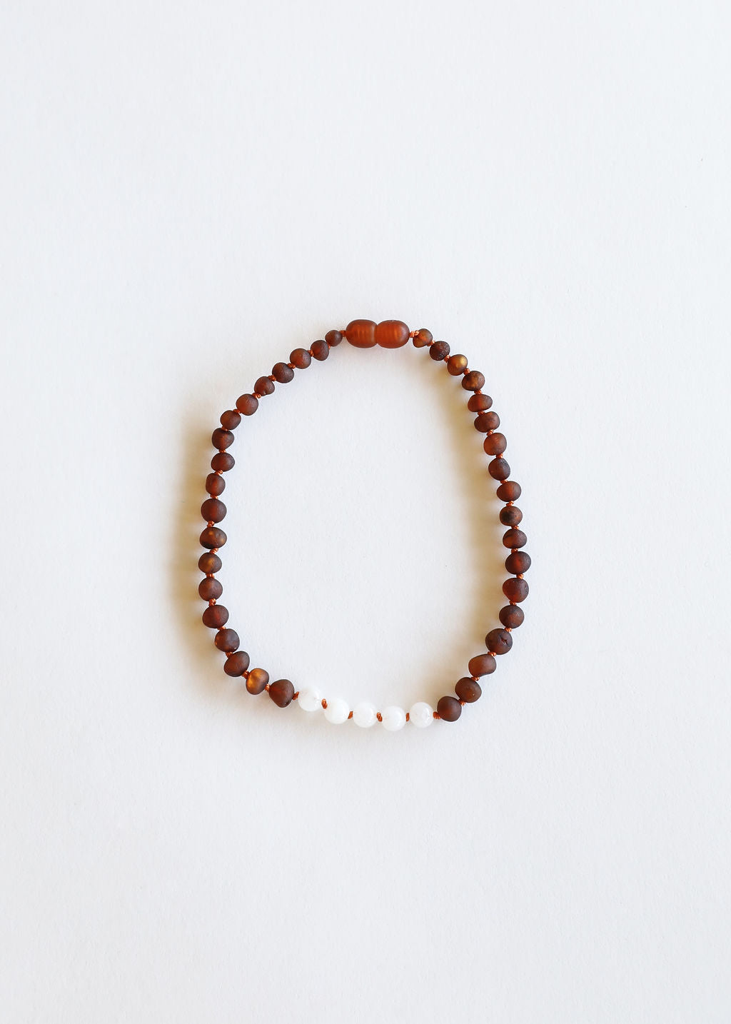 Raw Cognac Baltic Amber + Moonstone || Necklace - Korvel