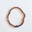 Collier en Ambre Baltique Cognac Brut et Lapis
