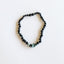 Collar de Ámbar Báltico Negro Crudo y Jaspe Turquesa Hecho a Mano