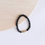 Trío de Pulsera de Shungita Pura y Oro de 14K