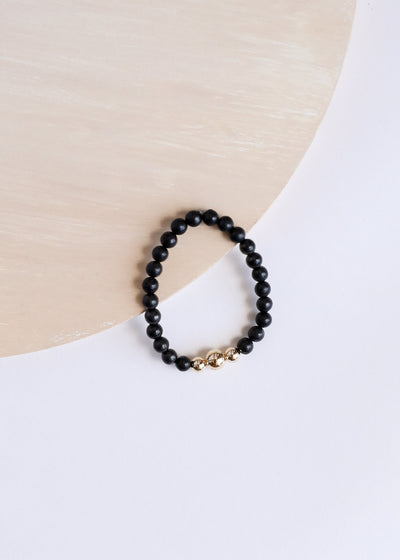 Pure Shungite & 14K Gold Filled Trio Bracelet