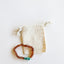 Bracelet pour adulte en ambre baltique cognac brut et amazonite