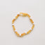 Bracelet ou anklet en ambre baltique miel brut et perles halo