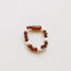 Raw Cognac Baltic Amber & Pearl Halo Anklet or Bracelet