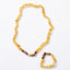 Raw Honey Baltic Amber & Mookaite Jasper Necklace
