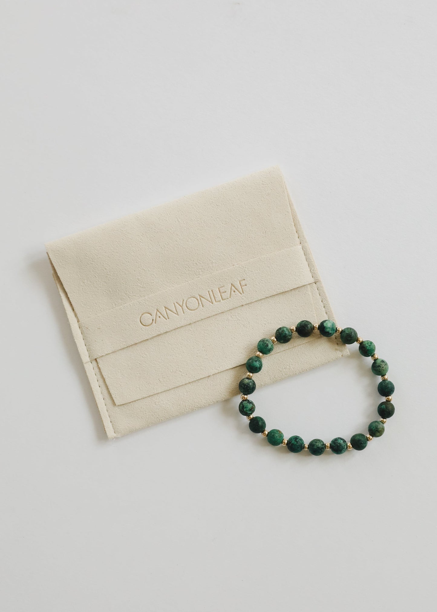 Bracelet Sun + Lune en Jaspe Turquoise 14k Or Rempli