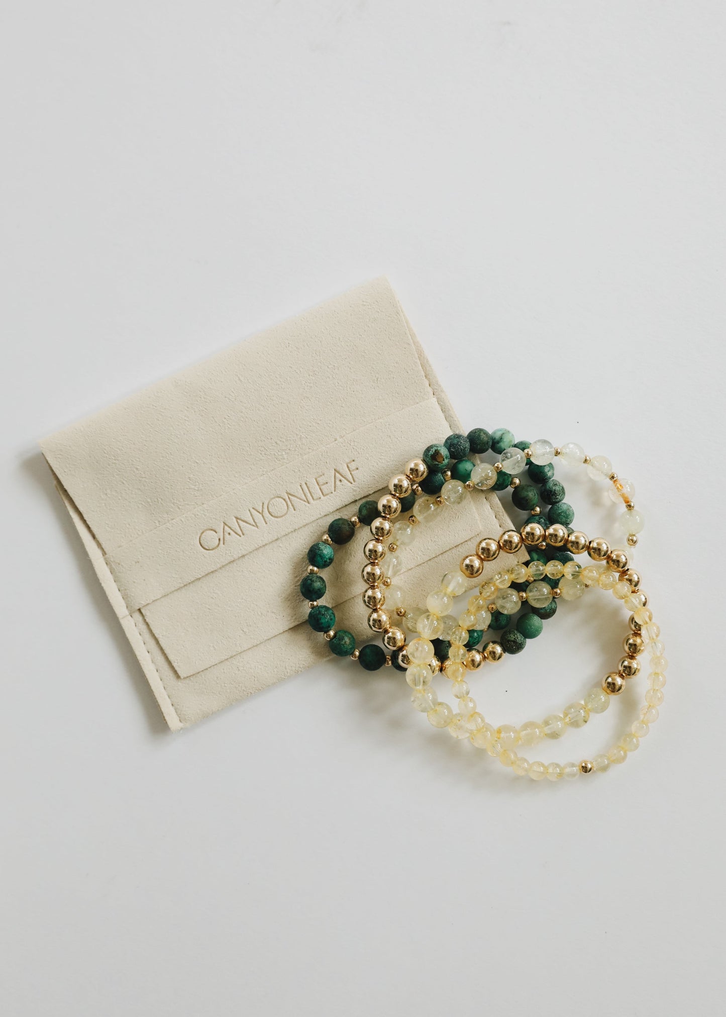 Dainty Citrine Gemstone & 14K Gold Filled Beaded Bracelet