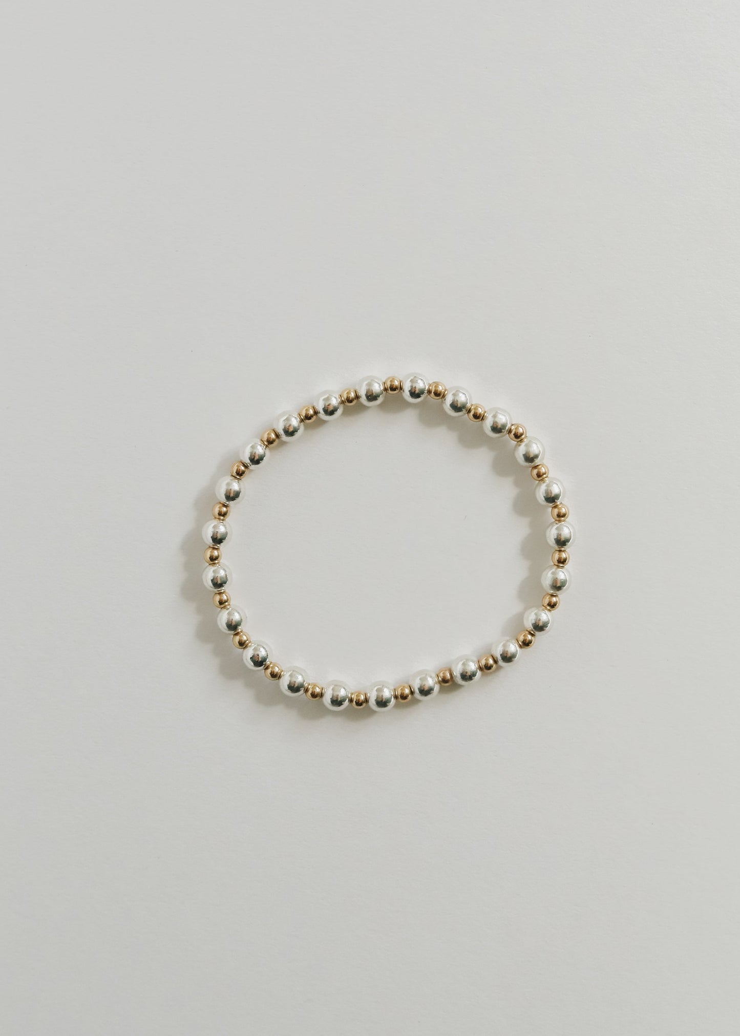 Bracelet en perles de soleil en argent sterling et en or 14 carats