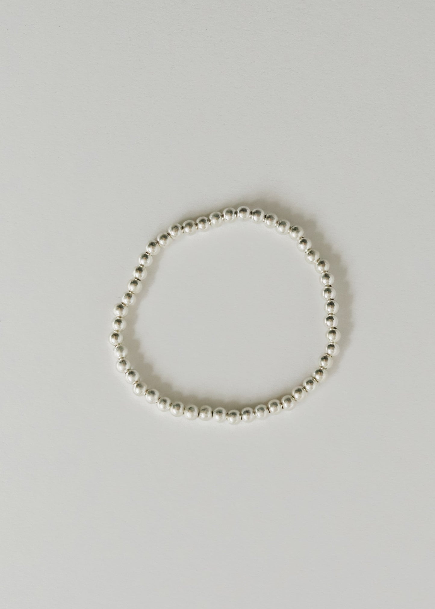 Sterling Silver Beaded Stretch Anklet or Bracelet