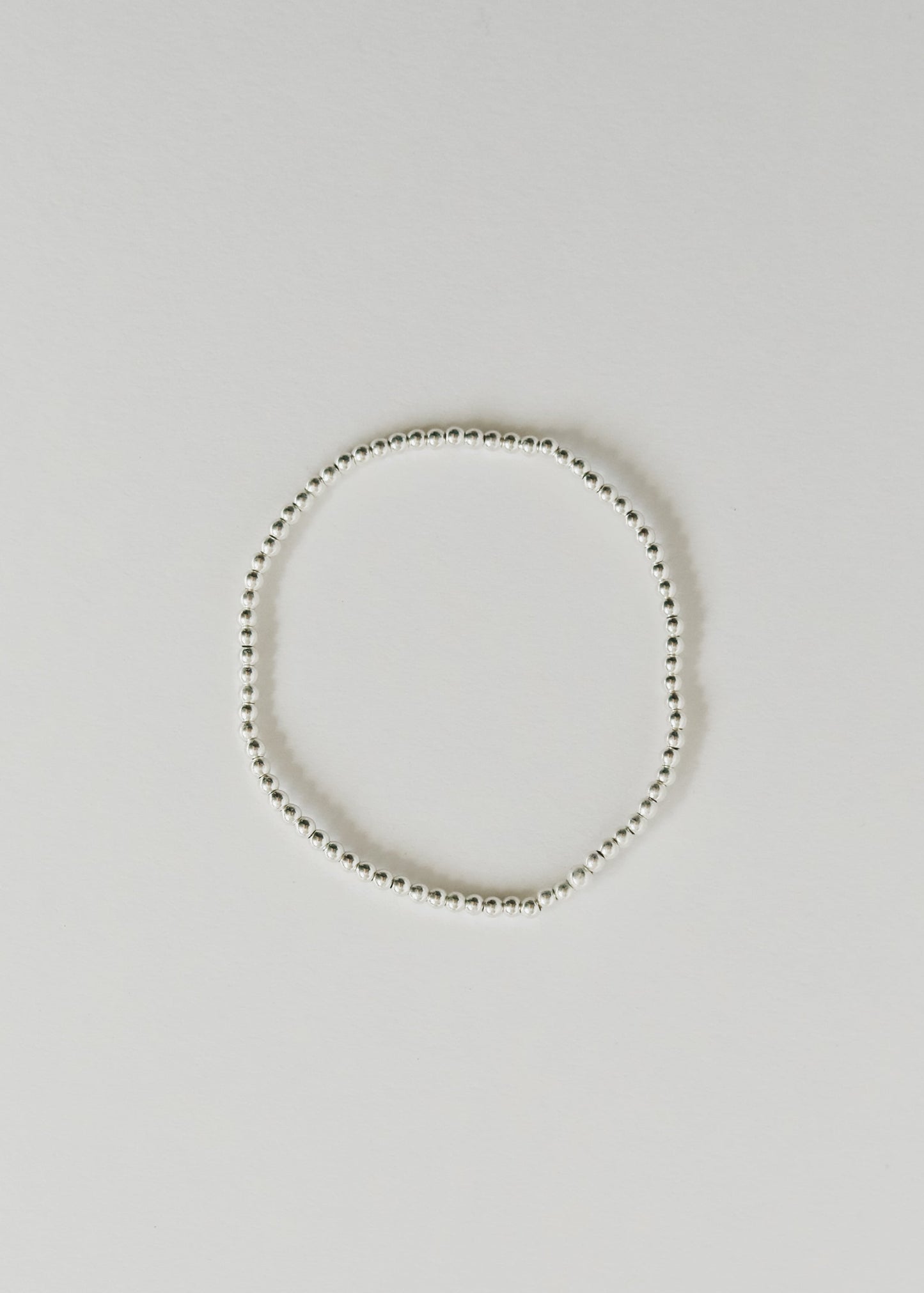 Sterling Silver Beaded Stretch Anklet or Bracelet