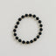Pulsera Elástica de Sol y Luna de Shungita con Baño de Oro de 14k