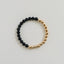 Pulsera Elástica de Sol y Luna de Shungita con Baño de Oro de 14k