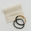 Pulsera Elástica de Sol y Luna de Shungita con Baño de Oro de 14k