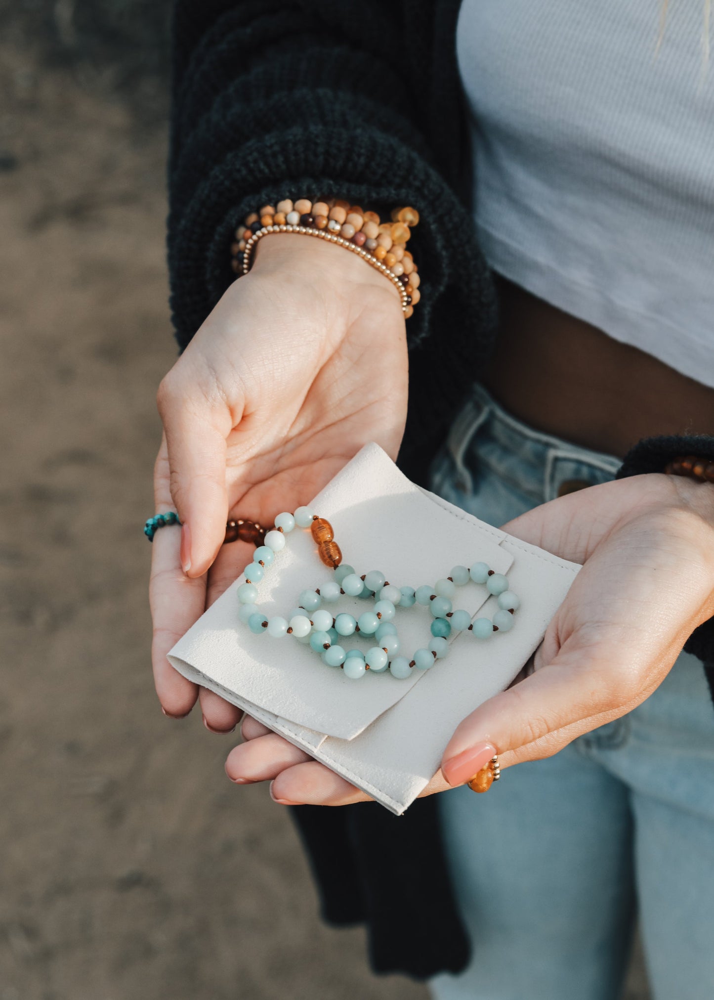 Pure Gemstone + Amazonite || Necklace - Korvel