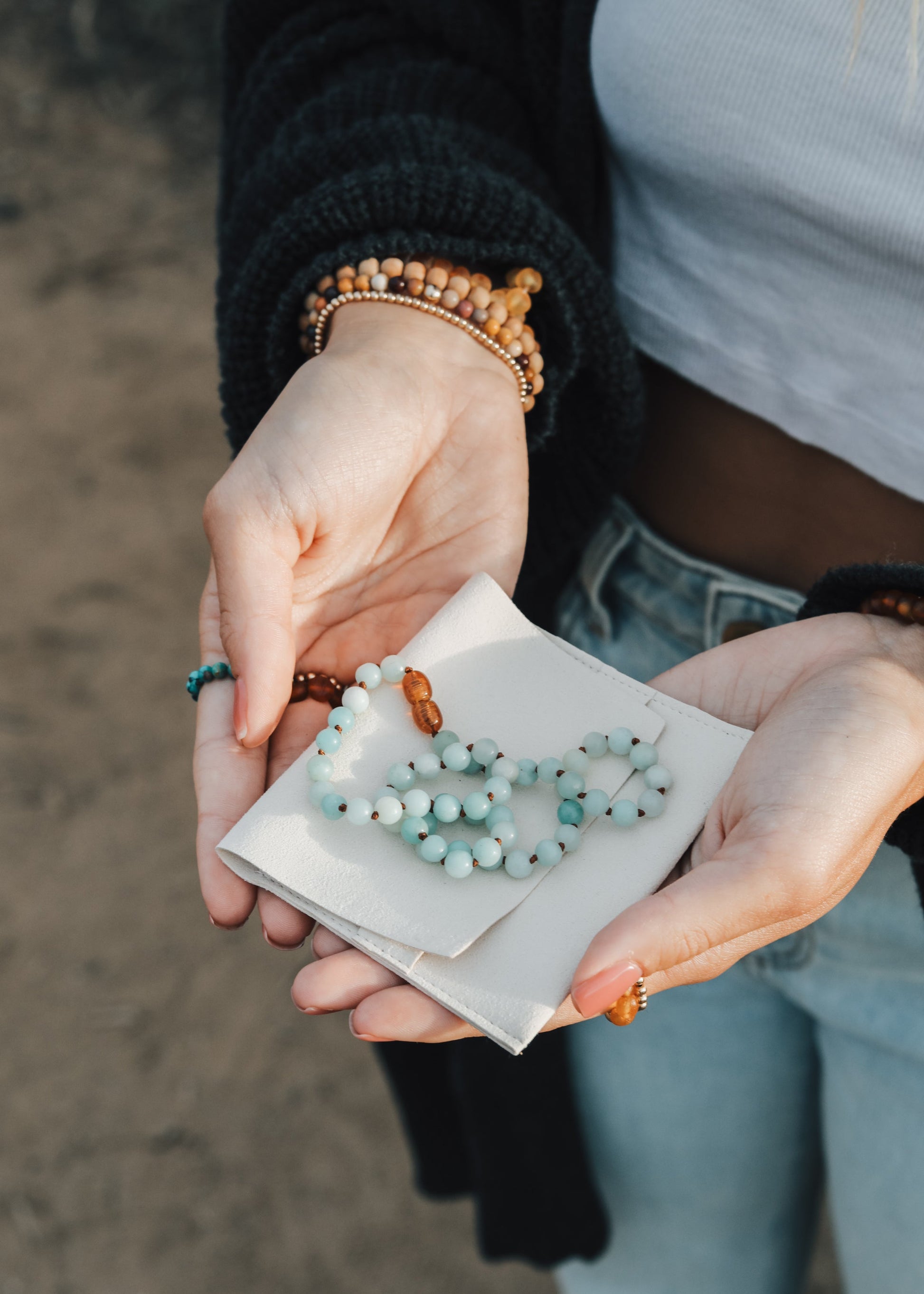 Pure Gemstone + Amazonite || Necklace - Korvel