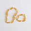 Bracelet ou anklet en ambre baltique miel brut et perles halo