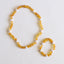 Raw Honey Baltic Amber & Pearl Halo Necklace