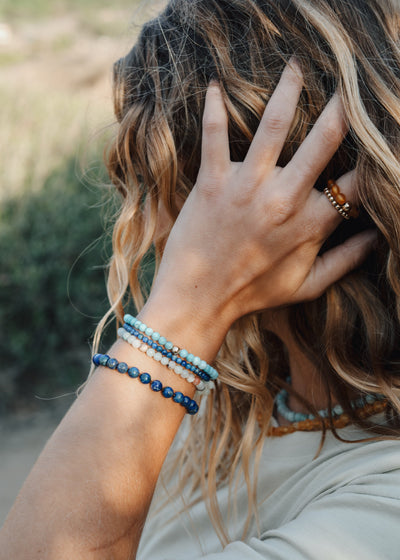 Pure Gemstone Lapis Anklet or Bracelet