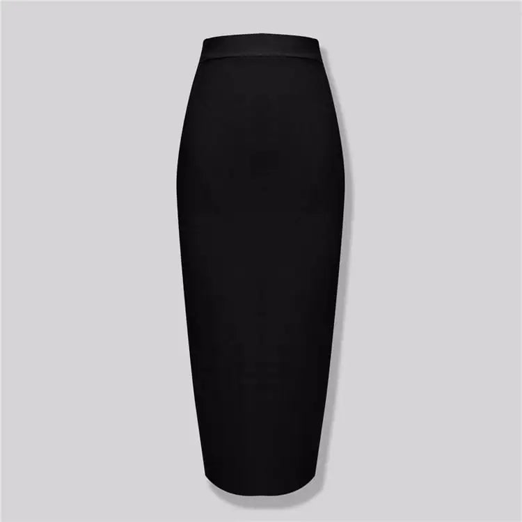 Jupe Bandage Mi-Longue Taille Haute Élégante