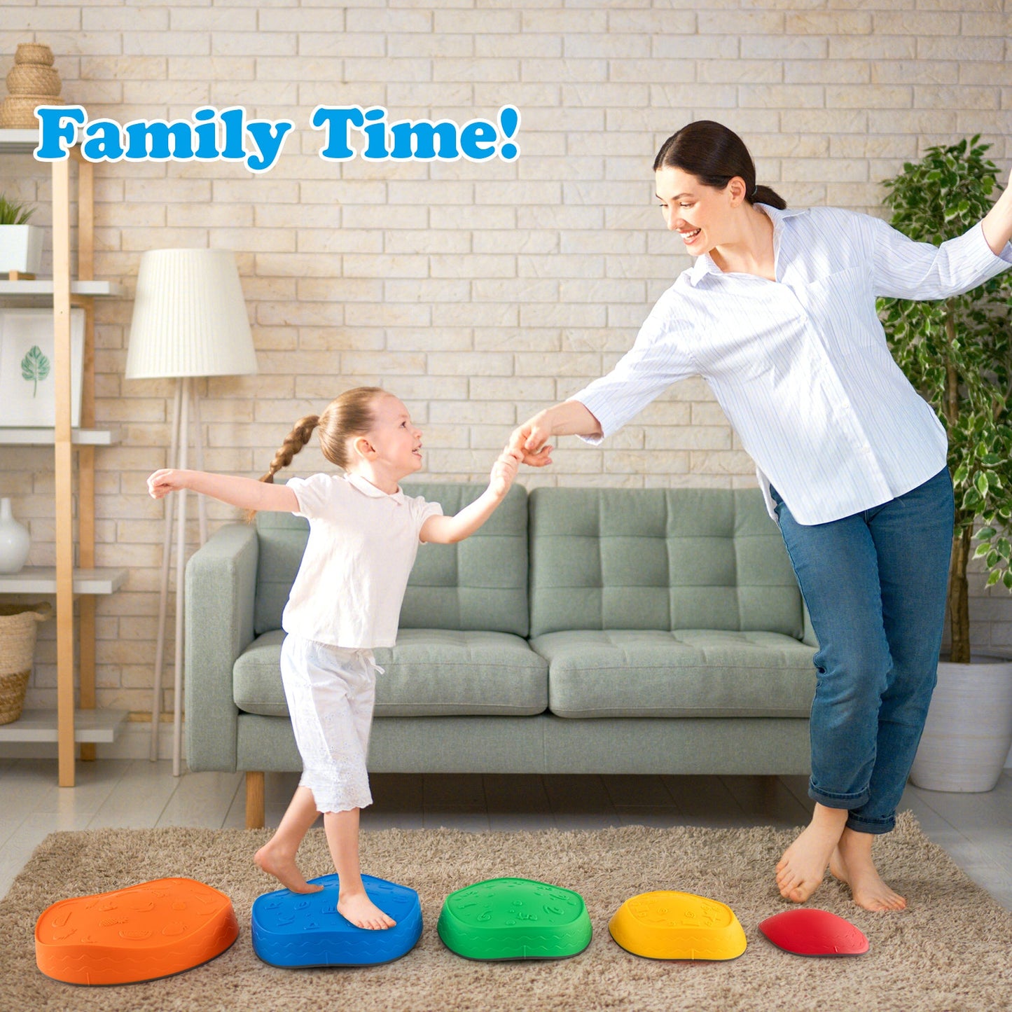Gbruno 5-Piece Kids Stepping Stones - Multicolor Stackable Fun