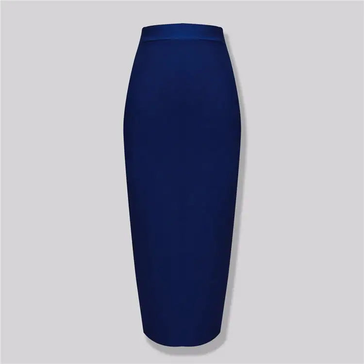 Jupe Bandage Mi-Longue Taille Haute Élégante