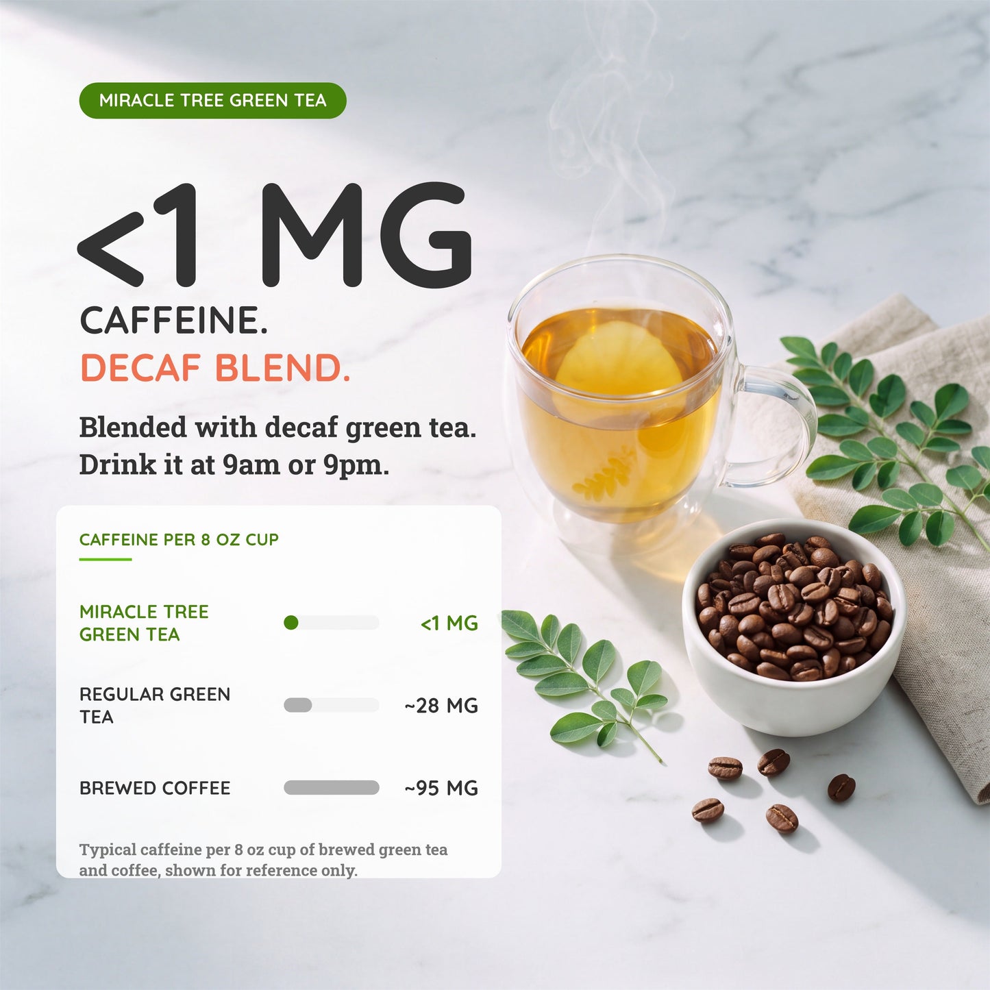 Organic Moringa Green Tea - Premium Herbal Blend