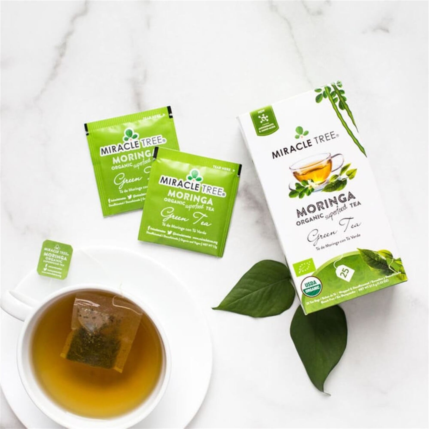 Organic Moringa Green Tea - Premium Herbal Blend