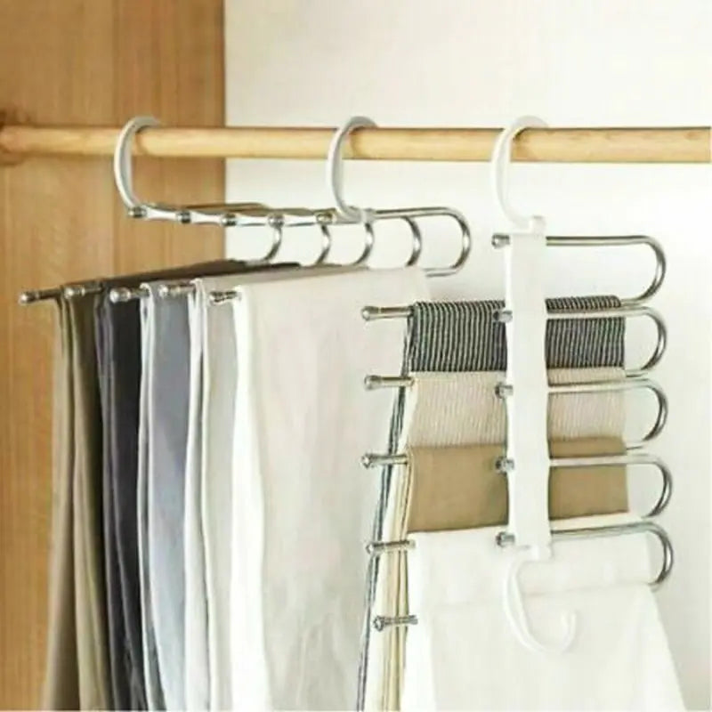 5-in-1 Pant Rack Shelves for Smart Closet Organization