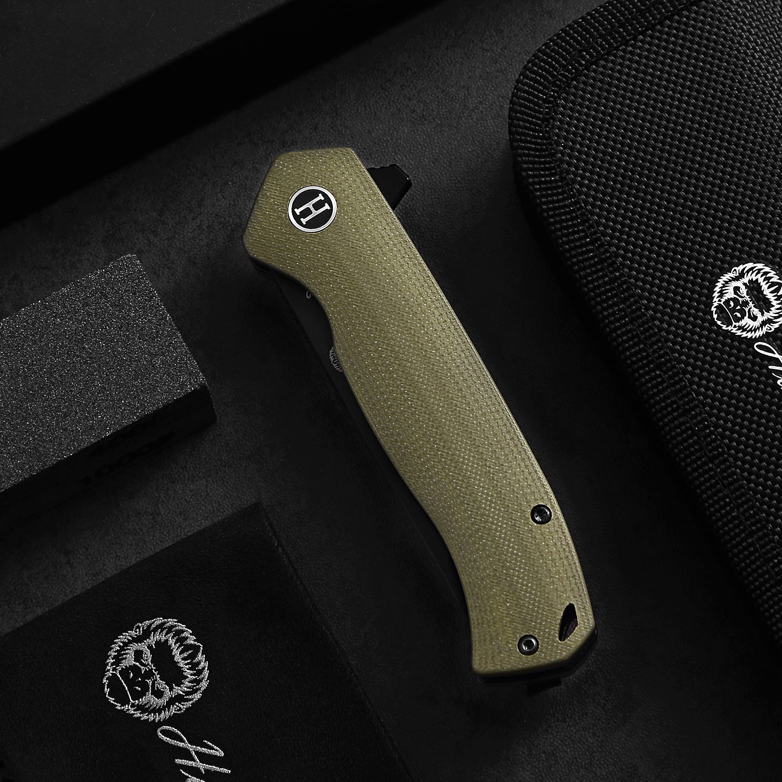 Ultimate Pathfinder Folding Pocket Knife Gift Set for Adventurers (Green & Silver) - Korvel