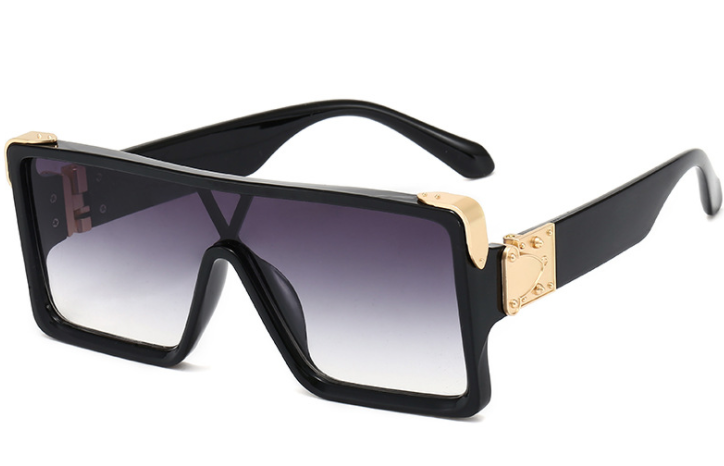 Stylish Black & White Square Sunglasses for Men & Women