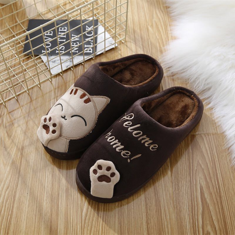 Zapatillas de Casa con Estampado de Gato para Mujeres y Hombres