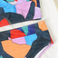 Geometric Colorful Ruffled Bikini Set for Women