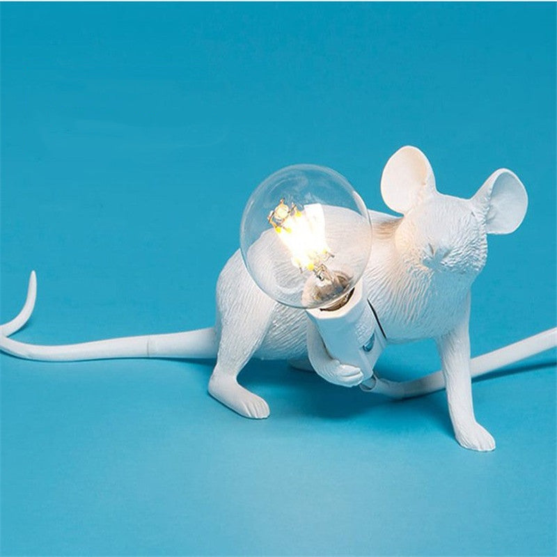 Lampe de bureau LED souris mignonne postmoderne pour décoration intérieure