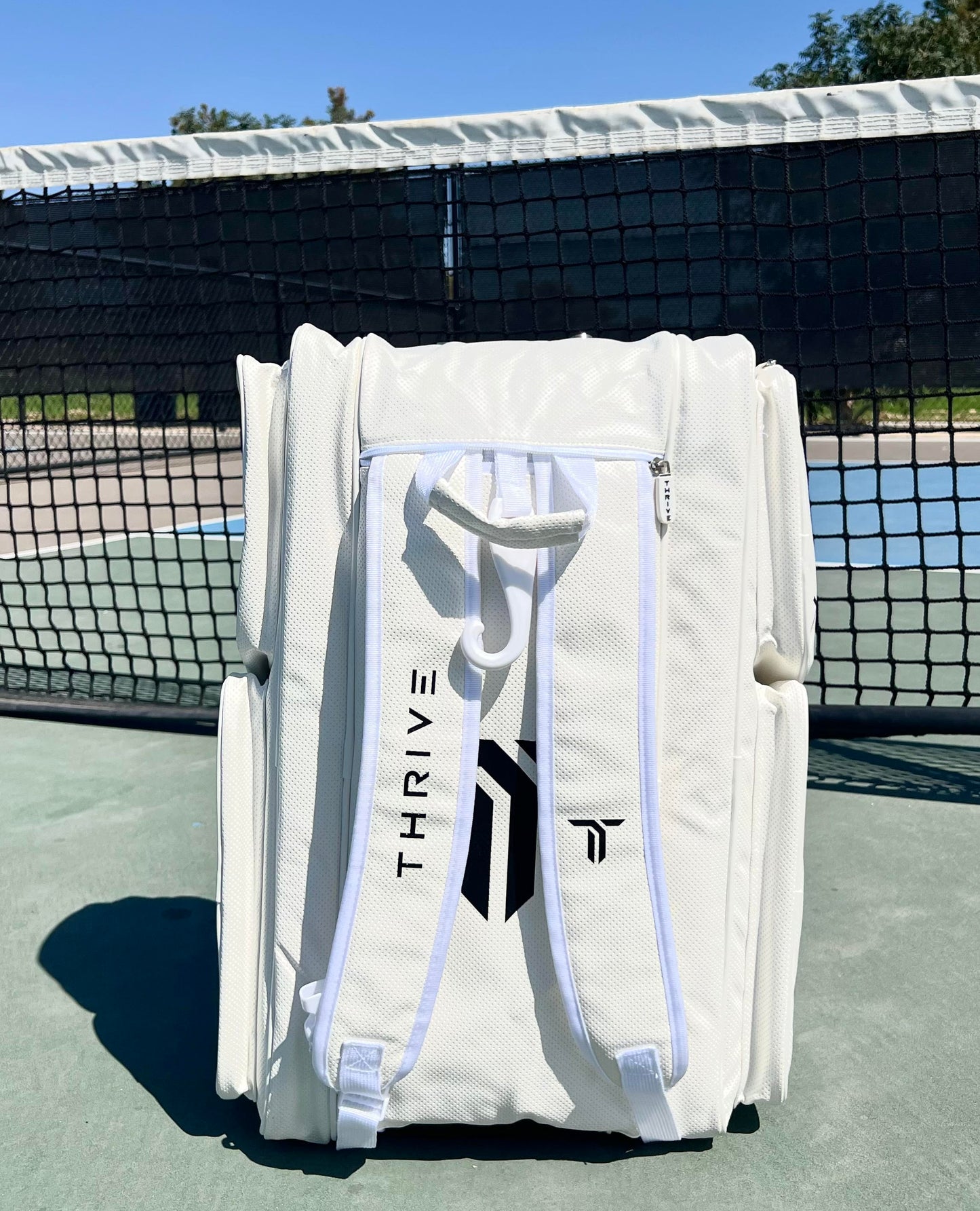Premium White Elite Pro Tour Pickleball Bag with Shoe Compartment - Korvel