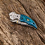 Exquisite Custom Damascus Steel EDC Folding Knife – Unique Wood Handle, 3-Inch Blade, Leather Sheath – Perfect for Weddings - Korvel