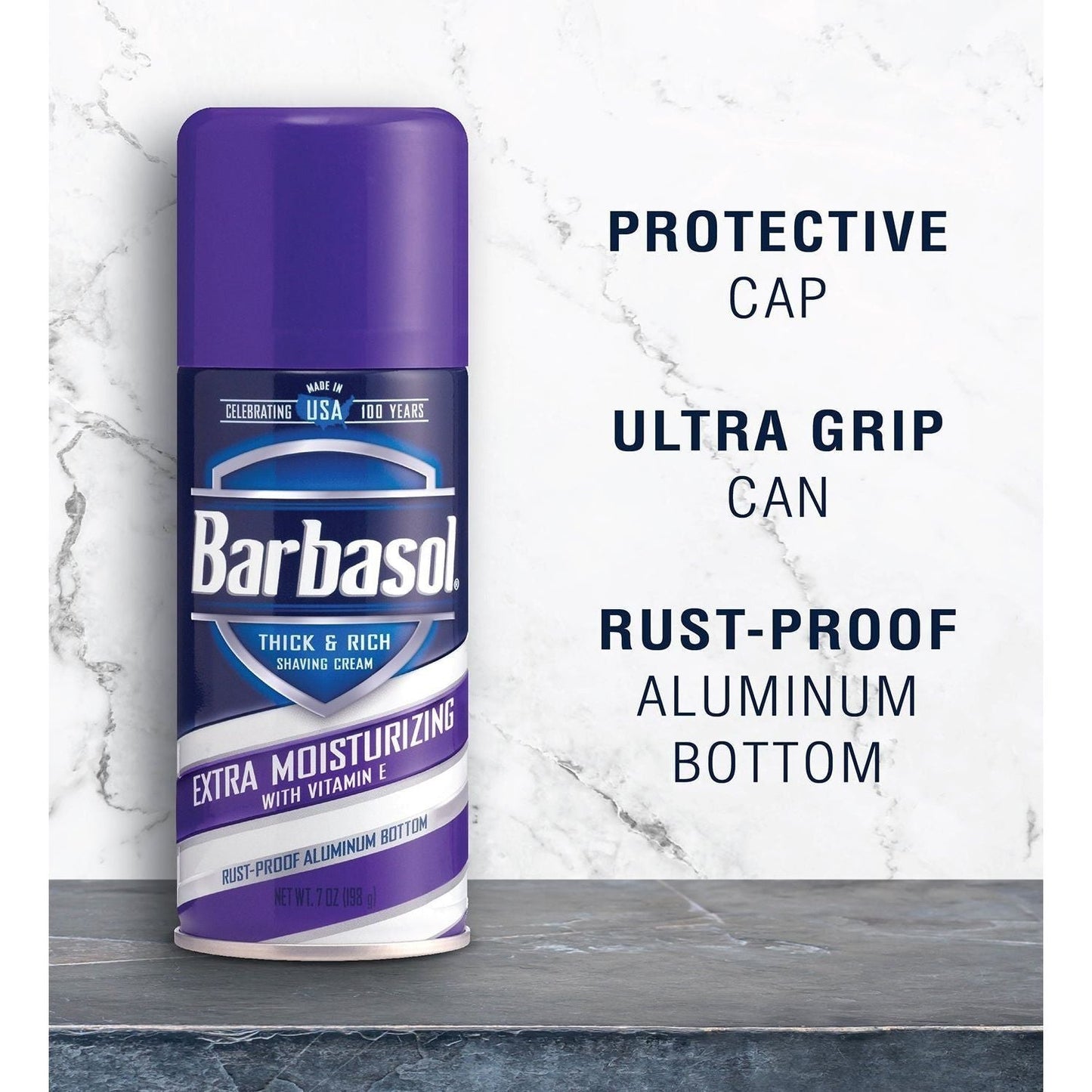 Crema de Afeitar Espesa y Rica Barbasol con Vitamina E - 7 Oz