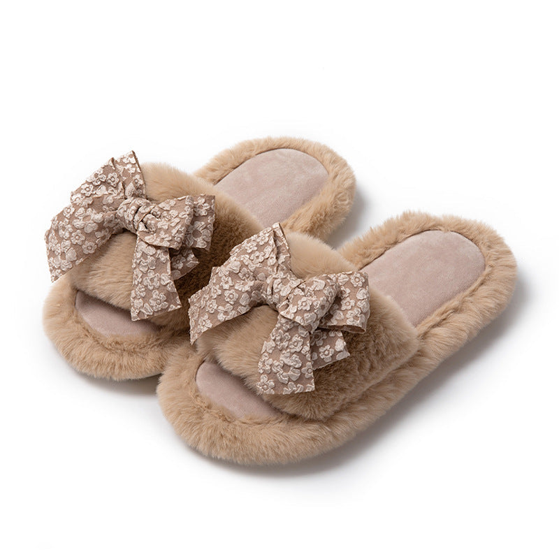 Zapatillas de casa de felpa acogedoras para mujer con memoria de forma