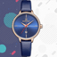 Montre de Luxe pour Femme avec Bracelet en Cuir et Boîtier en Acier