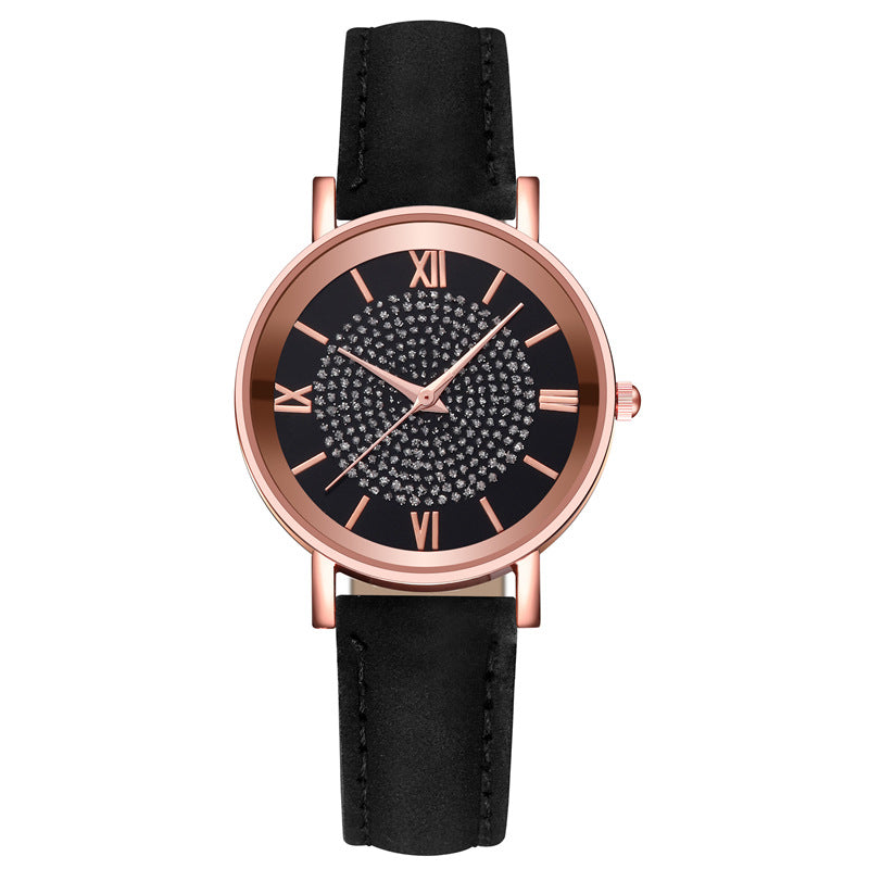 Montre à Quartz Élégante pour Femmes avec Bracelet en Cuir