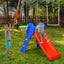 2 Step Indoor Kids Plastic Folding Slide with Basketball Hoop