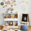 Freestanding Combo Cubby Bin Storage Organizer Unit with 3 Baskets - White