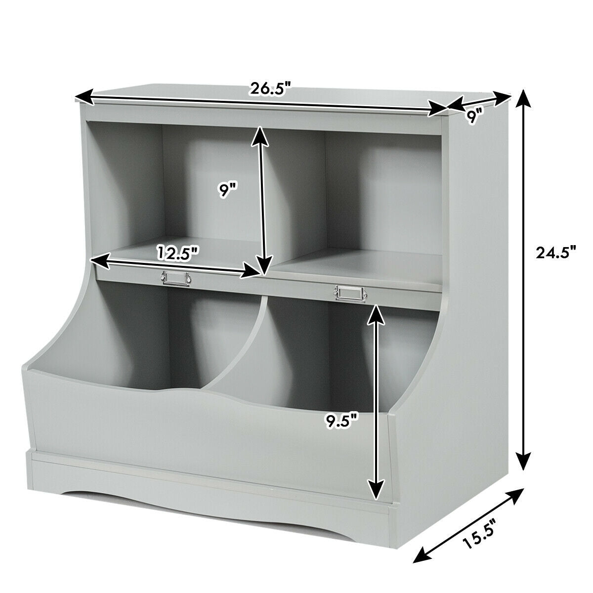 Kids Multi-Functional Floor Cabinet - Gray